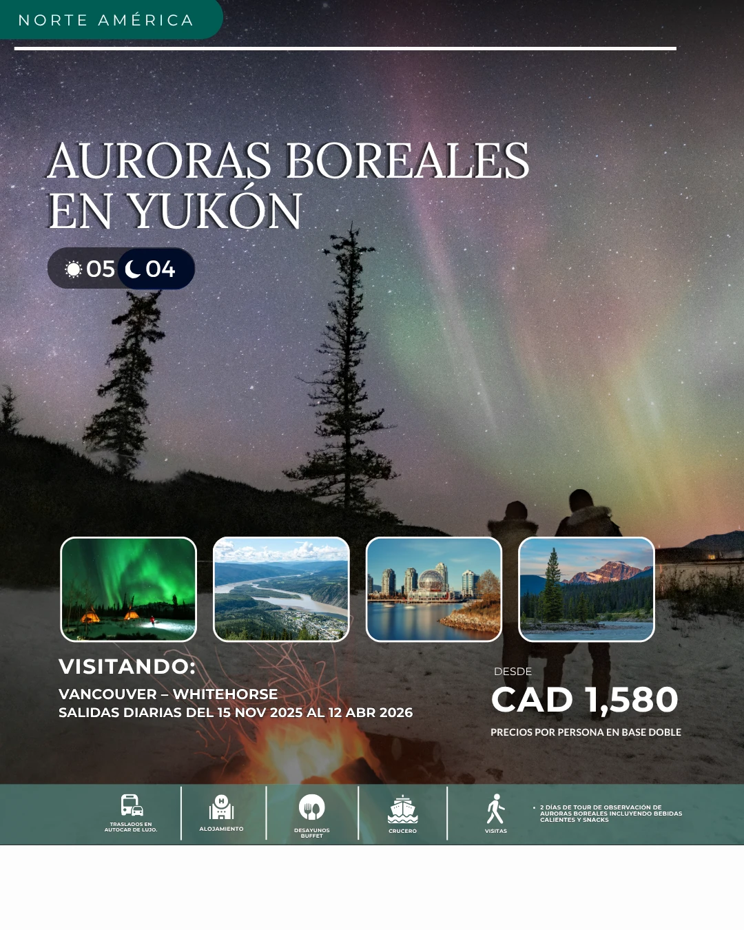 AURORAS BORELAES EN YUKON FLYER