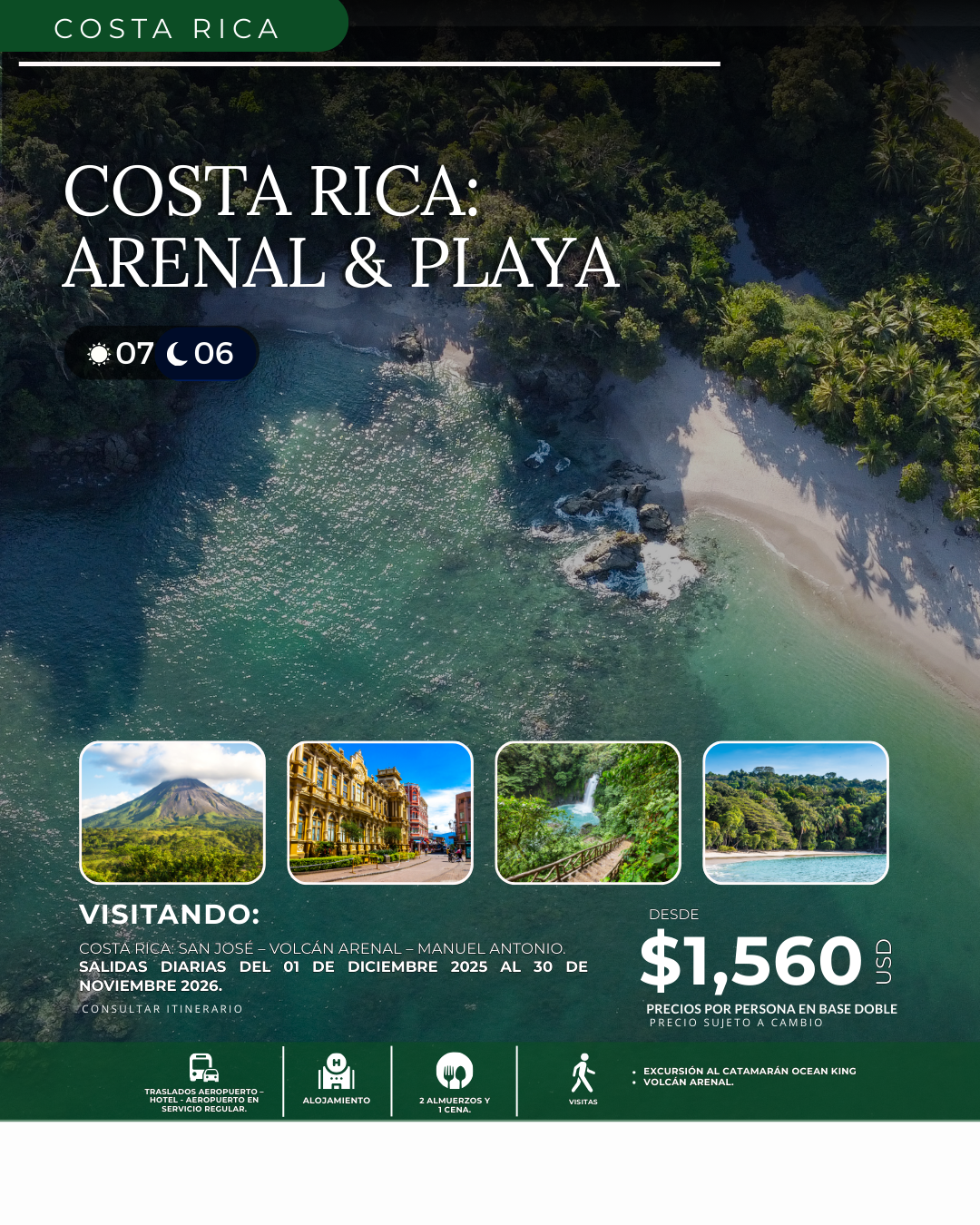 COSTA RICA ARENAL Y PLAYA SL